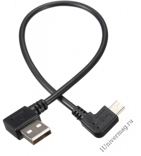 USB кабель Pro Legend USB 2.0 A вилка <-->Micro USB, угловой, черный, 1м