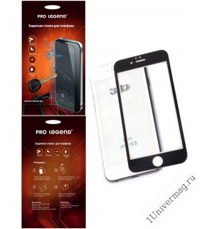 Защитное стекло Pro Legend 3D  для iPhone 6/6S, черное