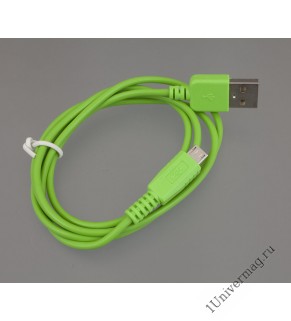 USB кабель Pro Legend micro USB,  зеленый, 1м