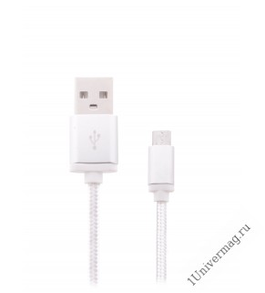 USB кабель Pro Legend micro USB, текстиль, белый, 1.4 м