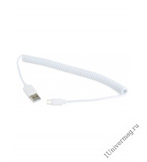 USB кабель Pro Legend micro USB, спиральный, белый, 1.5м