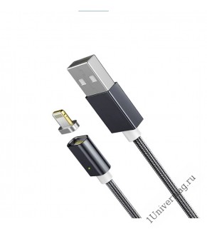 Магнитный кабель Pro Legend USB 2.0 A вилка <-->Lightning (iphone 5/6/7), черный 1 м.