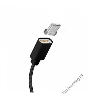 Магнитный кабель Pro Legend USB 2.0 A вилка <--> Type C, черный 1 м.