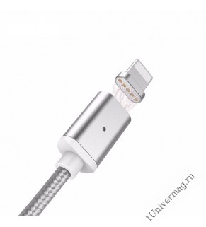 Магнитный кабель Pro Legend USB 2.0 A вилка <--> Lightning (iphone 5/6/7), белый 1 м.