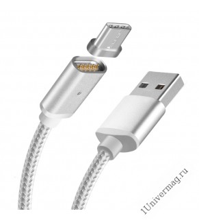 Магнитный кабель Pro Legend USB 2.0 A вилка <--> Type C, белый 1 м.