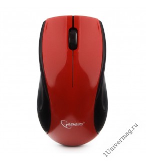 Мышь беспроводная Gembird MUSW-320-R, 2.4ГГц, красный