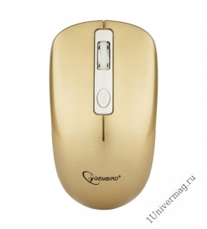 Мышь беспроводная Gembird MUSW-400-G, 2.4ГГц, розовый/золотой
