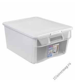 Ящик универсальный с откидной стенкой "Combo box", 390х290х180 мм, 16,7л (светло-серый)