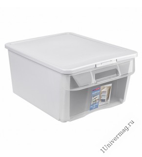 Ящик универсальный с откидной стенкой "Combo box", 390х290х180 мм, 16,7л (светло-серый)