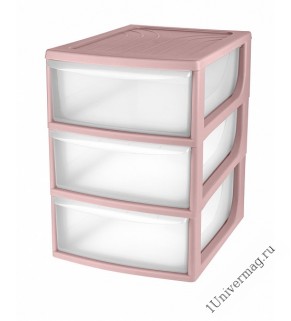 Органайзер, формат а5, 3 ящика, 195х254х264 мм (розовый)