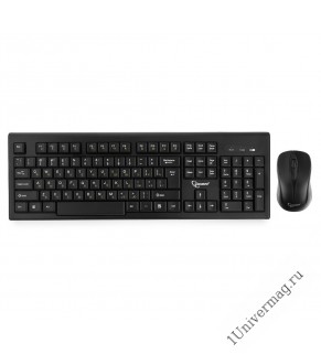Комплект клавиатура+мышь беспров. Gembird KBS-8002, 2.4ГГц, черный