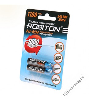 Аккумулятор ROBITON 1100MHAAA-2 упак200 BL2
