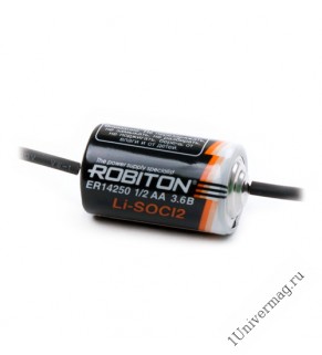 Элемент питания  ROBITON ER14250-AX 1/2AA  с аксиальными выводами PH1