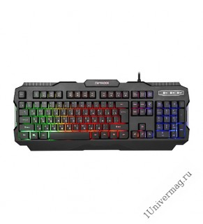 Клавиатура игровая Гарнизон GK-330G, подсветка, код "Survarium",  USB, черный, антифантомные  клавиш
