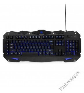 Клавиатура игровая Gembird KB-G200L, USB, черный, 105 клавиш+5 клавиш для создания макросов, подсвет