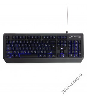 Клавиатура игровая Gembird KB-G20L, USB, черный,синяя подсветка символов, код "Survarium", 104 клави