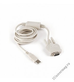 Конвертер COM устройство -> USB порт Cablexpert UAS111, DB9M/AM, 1.8м, PL2303RA, WinXP-Win10, пакет