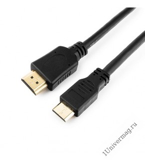 Кабель HDMI-miniHDMI Gembird/Cablexpert CC-HDMI4C-6, v1.4, 19M/19M, 1.8м, 3D, Ethernet, черный, позо
