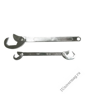 Ключ для круглых шлицевых гаек, шарнирный, 8-19 мм, набор 2 шт