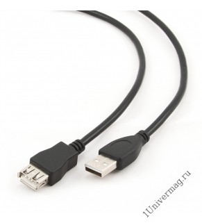 Кабель USB 2.0 А вилка - USB А розетка, удлинитель 5 м.