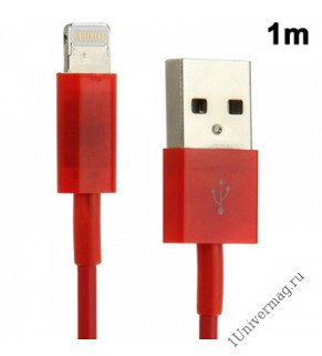 USB-Кабель Iphone 5, 6s, 8 pin, 1м,  красный