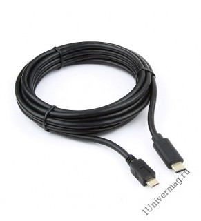 Кабель USB Cablexpert CCP-USB2-mBMCM-10, USB2.0 microBM/USB3.1 Type-C, 3м, пакет