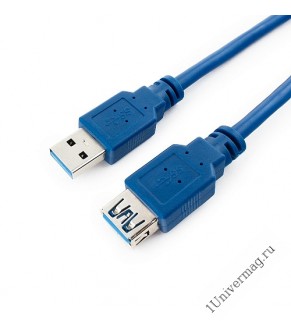 Кабель удлинитель USB3.0 Pro Cablexpert CCP-USB3-AMAF-10, AM/AF, 3м, экран, синий, пакет