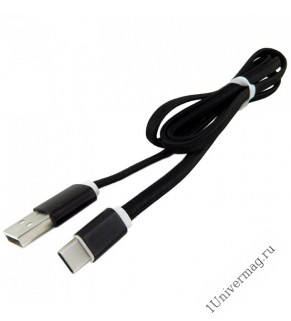 USB кабель Pro Legend Type-C, тканевый, черный, 1м