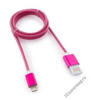 Кабель USB 2.0 Cablexpert CCB-ApUSBr1m, AM/Lightning 8P, 1м, мультиразъем USB A, армированная оплетк