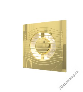SLIM 4C Gold, Вентилятор осевой вытяжной с обратным клапаном D 100, декоративный (SLIM 4C Gold)