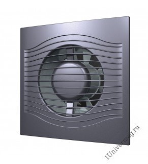 SLIM 5C dark gray metal, Вентилятор осевой вытяжной с обратным клапаном D 125, декоративный (SLIM 5C