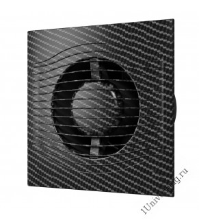 SLIM 5C black carbon, Вентилятор осевой вытяжной с обратным клапаном D 125, декоративный (SLIM 5C bl