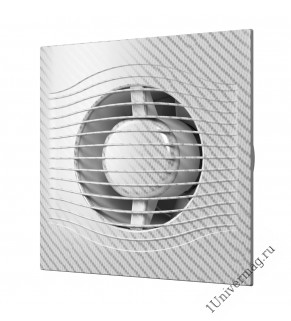 SLIM 5C white carbon, Вентилятор осевой вытяжной с обратным клапаном D 125, декоративный (SLIM 5C wh