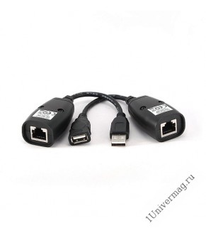 Удлинитель USB 2.0 по витой паре Cablexpert UAE-30M USB AM-AF/RJ45Fx2 (2008252)