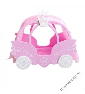 Игрушка детская кровать-карета Цвет розовый