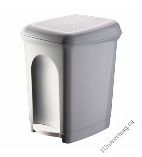 Контейнер для мусора педальный 7л (светло-серый)